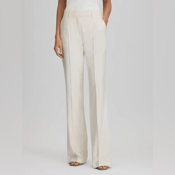 NWT Victoria’s Secret The Kate Fit Wide Leg Trouser Dress Pants White sz 12 Long - Picture 1 of 6
